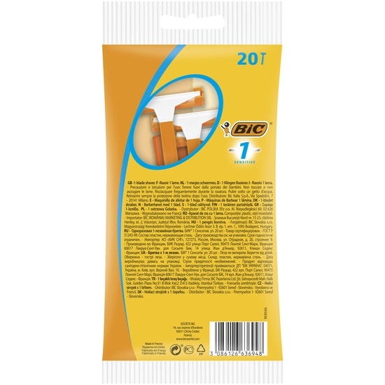 BIC 1 Sensitive Rakhyvlar 20 st