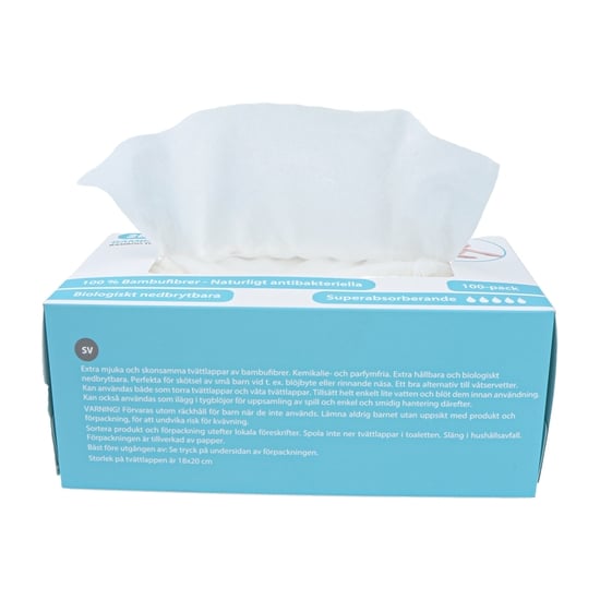 2B Baby Bambutvättlappar 100-pack