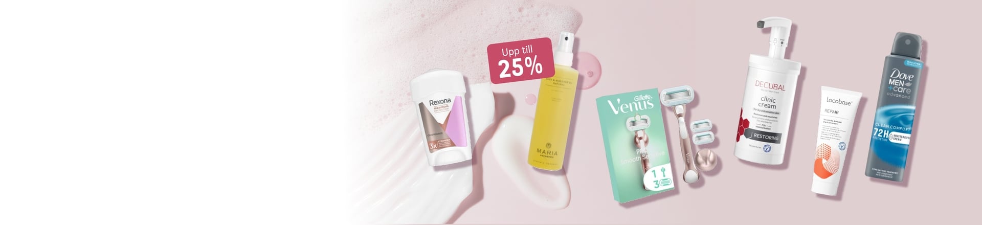 Upp till 25% på Hudvård
