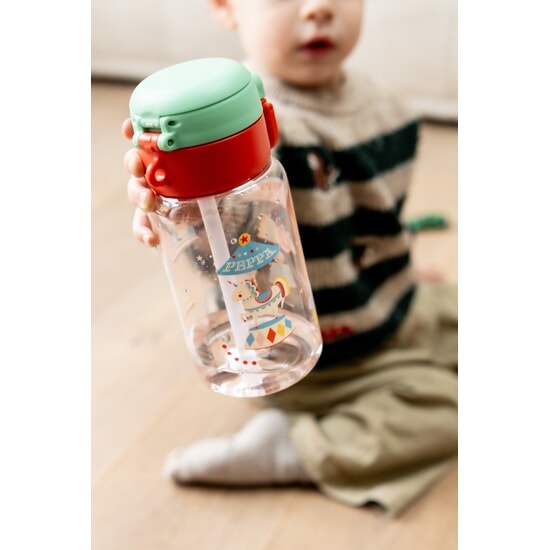 Nuby Peppa Pig 2-in-1 Bottle 550 ml Red +12m