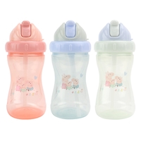 Nuby Peppa Pig Evie Straw Cup Flip Cap 320 ml Pi/Bl/Gr +12m