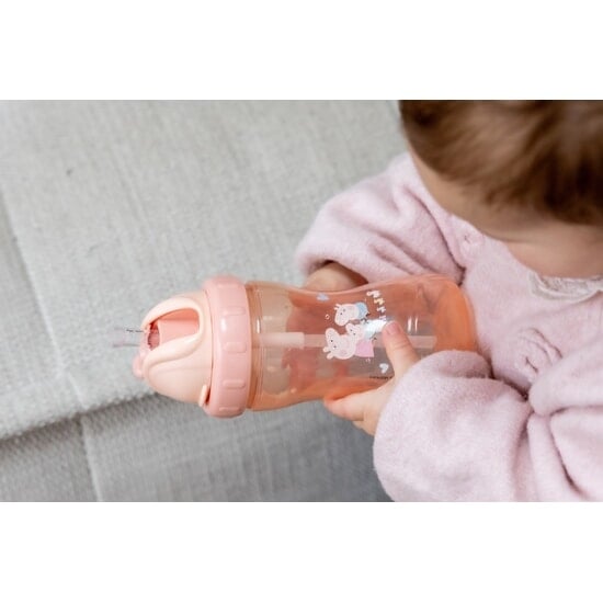 Nuby Peppa Pig Evie Straw Cup Flip Cap 320 ml Pi/Bl/Gr +12m