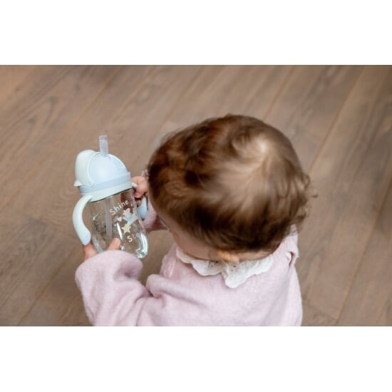 Nuby Peppa Pig Evie Straw Cup Flip Cap 240 ml Blue