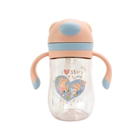 Nuby Peppa Pig Evie Straw Cup Flip Cap 240 ml Pink