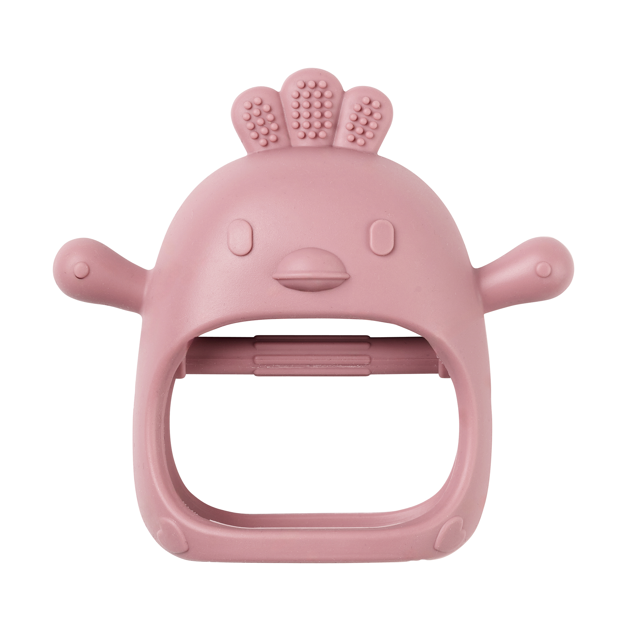 Nattou Soft Silicone Bitleksak Handske Old pink