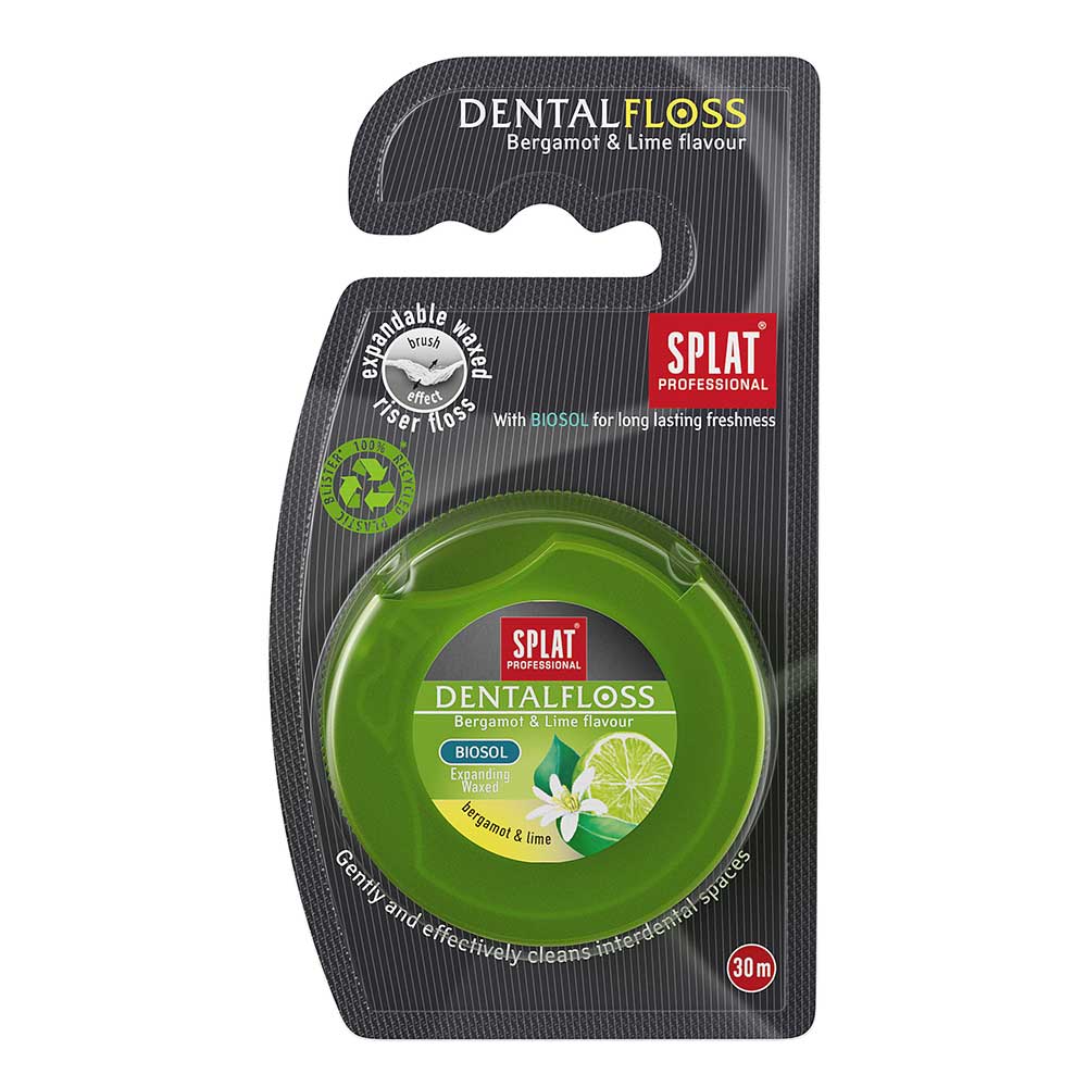 Splat Vaxad Tandtråd Bergamot & Lime 30 m