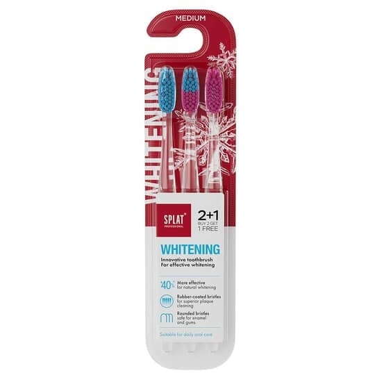 Splat Whitening Tandborste Medium 3-Pack