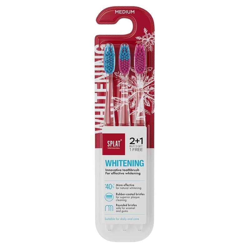 Splat Whitening Tandborste Medium 3-Pack