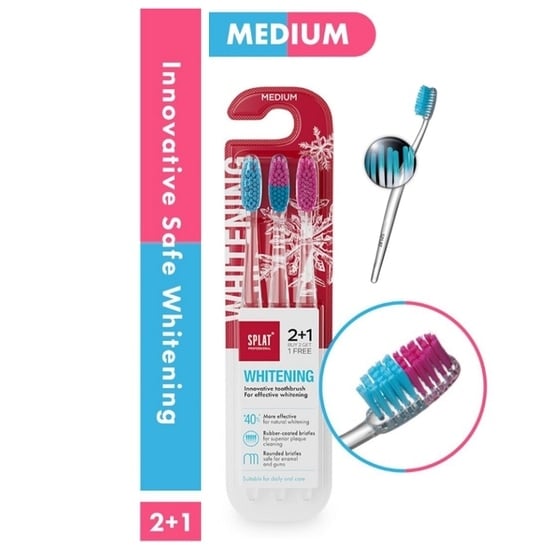 Splat Whitening Tandborste Medium 3-Pack