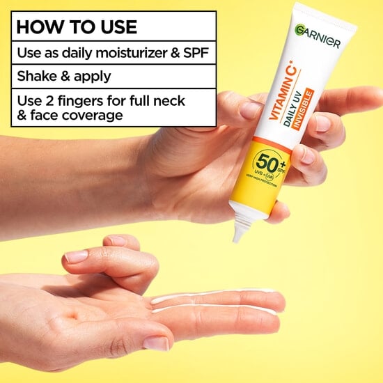 Garnier Vitamin C* Glow-Boosting Daily UV-Fluid SPF50+ Invisible 40 ml