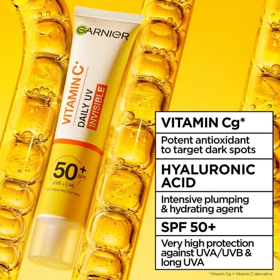 Garnier Vitamin C* Glow-Boosting Daily UV-Fluid SPF50+ Invisible 40 ml