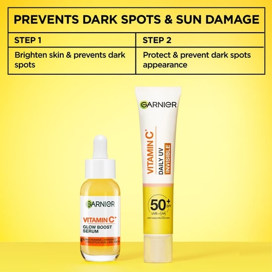 Garnier Vitamin C* Glow-Boosting Daily UV-Fluid SPF50+ Invisible 40 ml