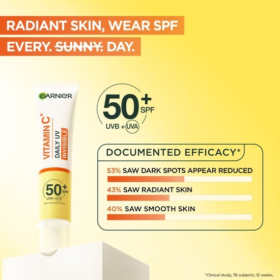 Garnier Vitamin C* Glow-Boosting Daily UV-Fluid SPF50+ Invisible 40 ml
