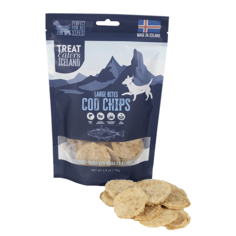Treateaters Iceland Cod Chips Large Bites 70 g