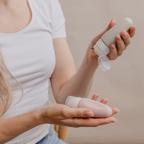 Cailap Reseförpackning Flaska Silikon Grå och Rosa 60 ml 2 st