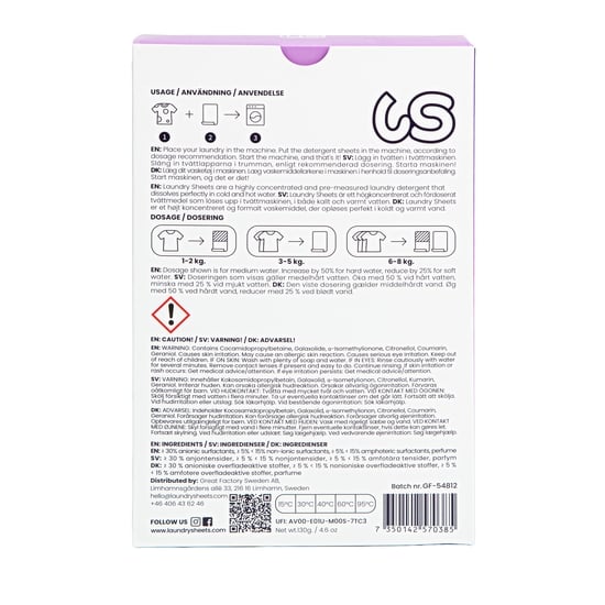 Laundry Sheets Sweet Lavender 60 st