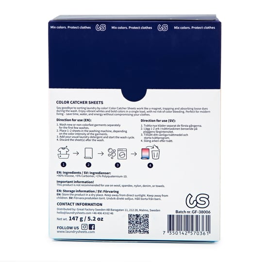 Laundry Sheets Color Catcher Sheets 60 st