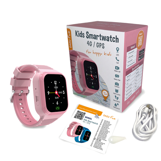 Zazu Smartwatch 4G för barn Rosa