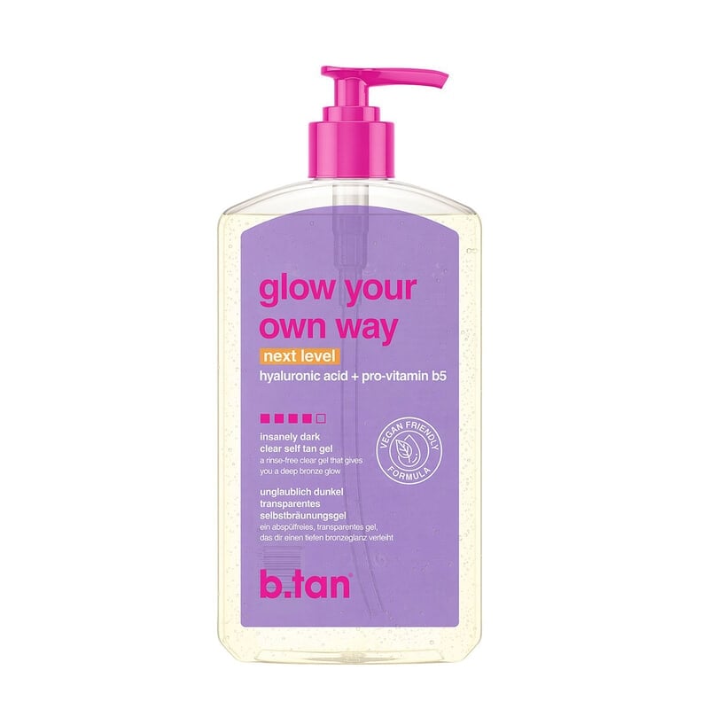 b.tan Glow Your Own Way Clear Self Tan Gel Next Level 473 ml