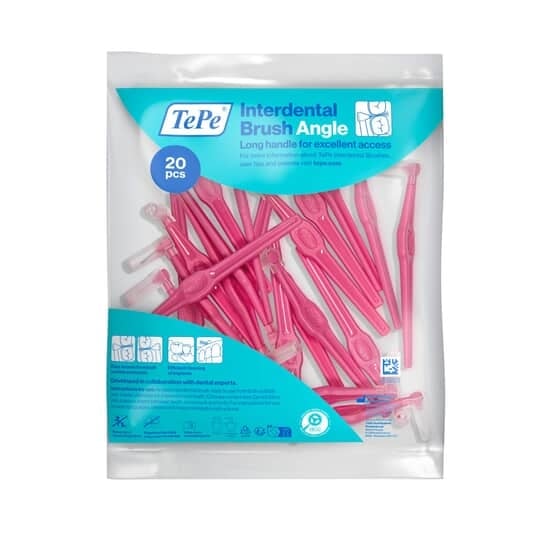TePe Angle Vinklad Mellanrumsborste 0,4 mm Rosa 20-pack