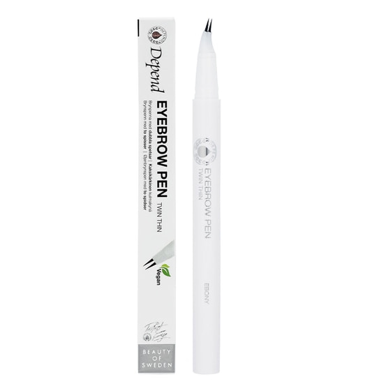 Depend Eyebrow Pen Twin Thin Ebony 0,55 g