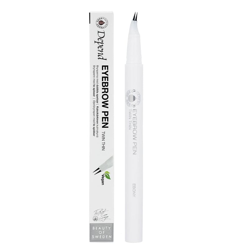Depend Eyebrow Pen Twin Thin Ebony 0,55 g