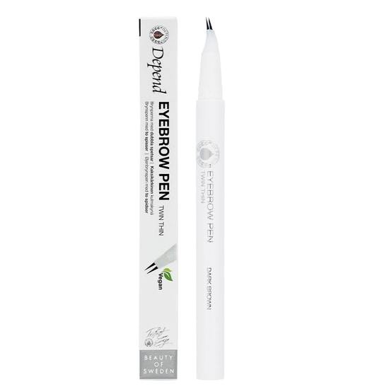 Depend Eyebrow Pen Twin Thin Darkbrown 0,55 g