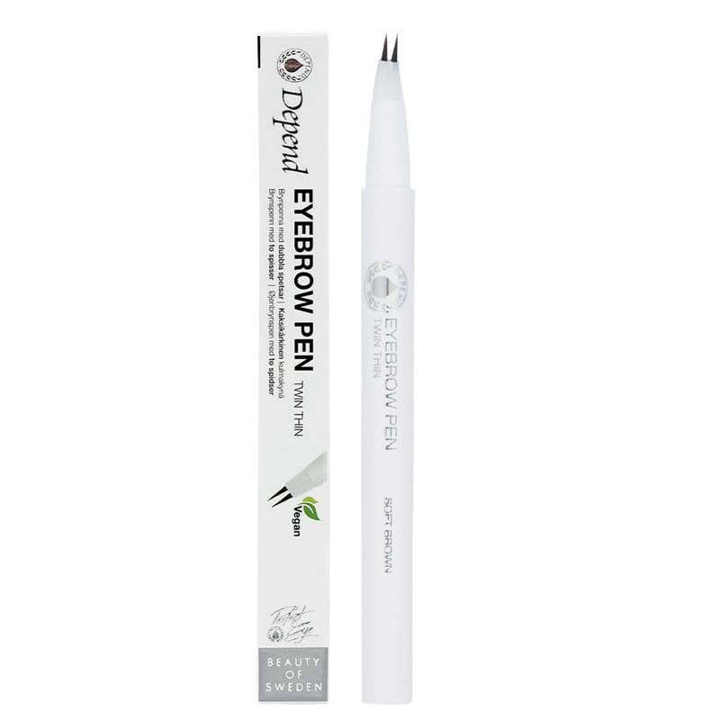Depend Eyebrow Pen Twin Thin Softbrown 0,55 g