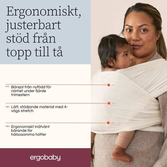 Ergobaby Aura Bärsjal Trikå Soft Black
