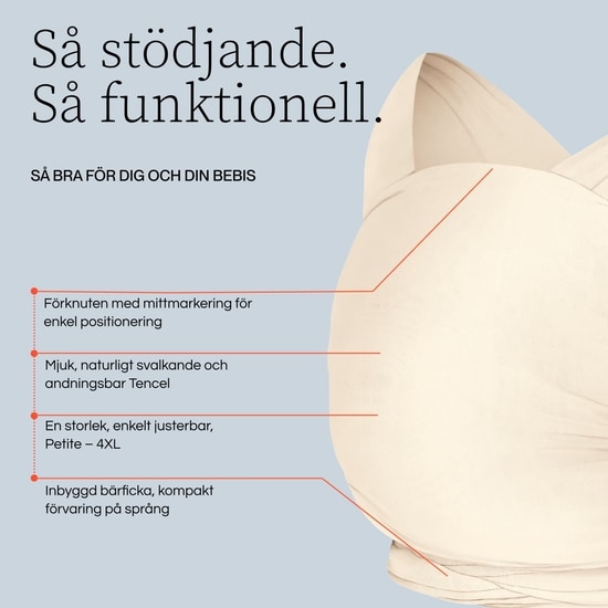 Ergobaby Aura Bärsjal Trikå Soft Black