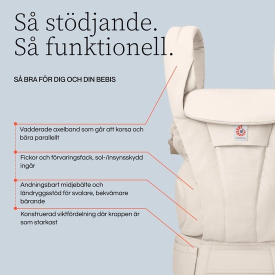 Ergobaby Omni Deluxe Cotton Bärsele Onyx Black