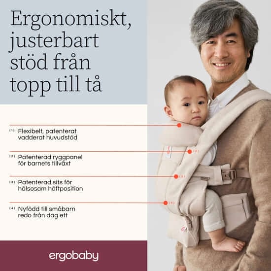 Ergobaby Omni Deluxe Cotton Bärsele Onyx Black
