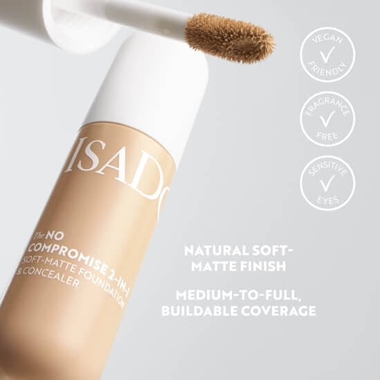 IsaDora The No Compromise 2-in-1 Soft-Matte Foundation & Concealer 25N 20 ml