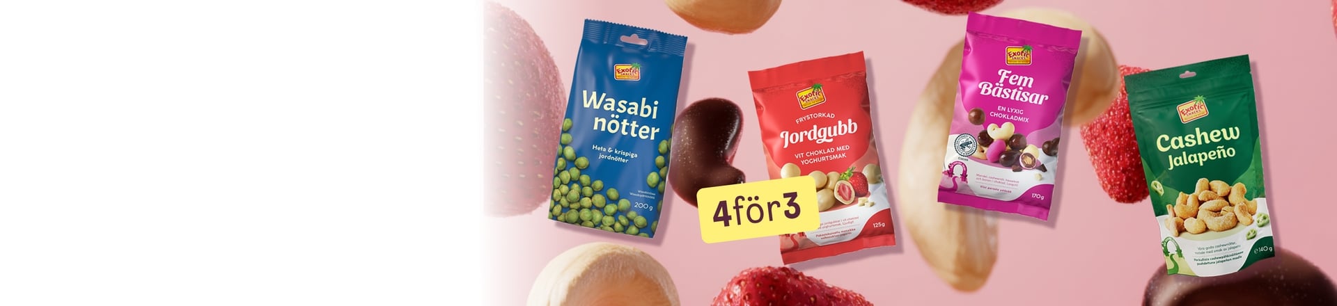 4 för 3 på Exotic Snacks