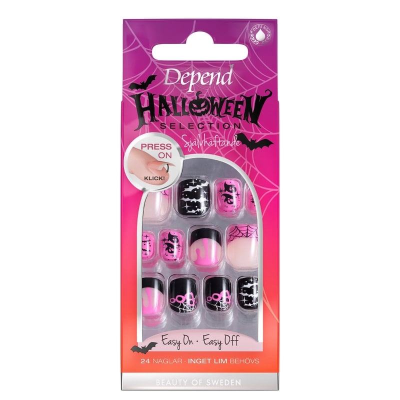 Depend Halloween Collection Cute & Scare Pre-glued Lösnaglar 24 st