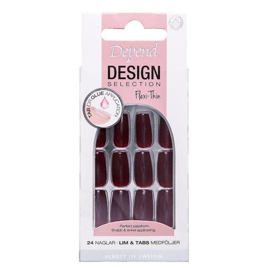 Depend Design Selection Dark Scarlet Short Coffin 24 st