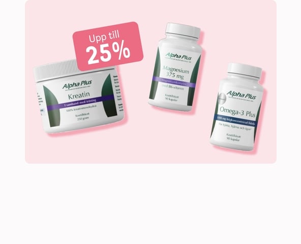 Upp till 25% på Alpha Plus