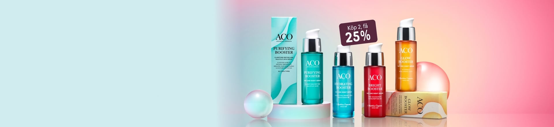 Köp 2, få 25% på ACO Face