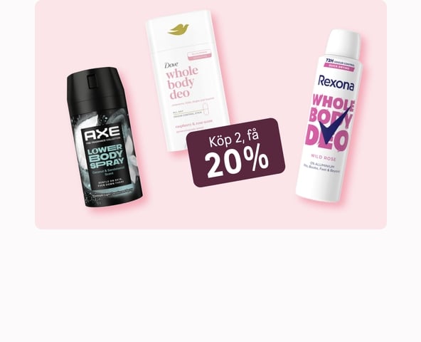 Köp 2, få 25% på Dove, Rexona & AXE