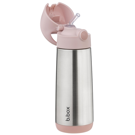 b.box Isolerad Sugrörsflaska 500 ml Rosa
