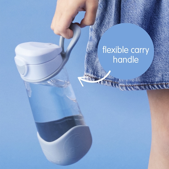 b.box Vattenflaska med pip 450 ml Blå