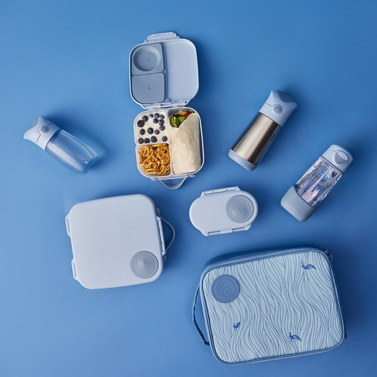 b.box Vattenflaska med pip 450 ml Blå