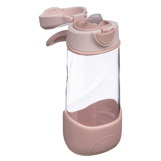 b.box Vattenflaska med pip 450 ml Rosa