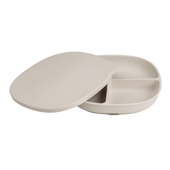 b.box Tallrik med lock Silikon Latte