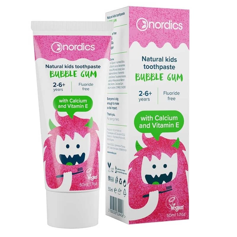 Nordics Kids 2-6+ Bubble Gum Toothpaste 50 ml