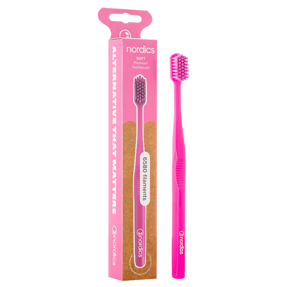 Nordics Premium Toothbrush Pink Soft