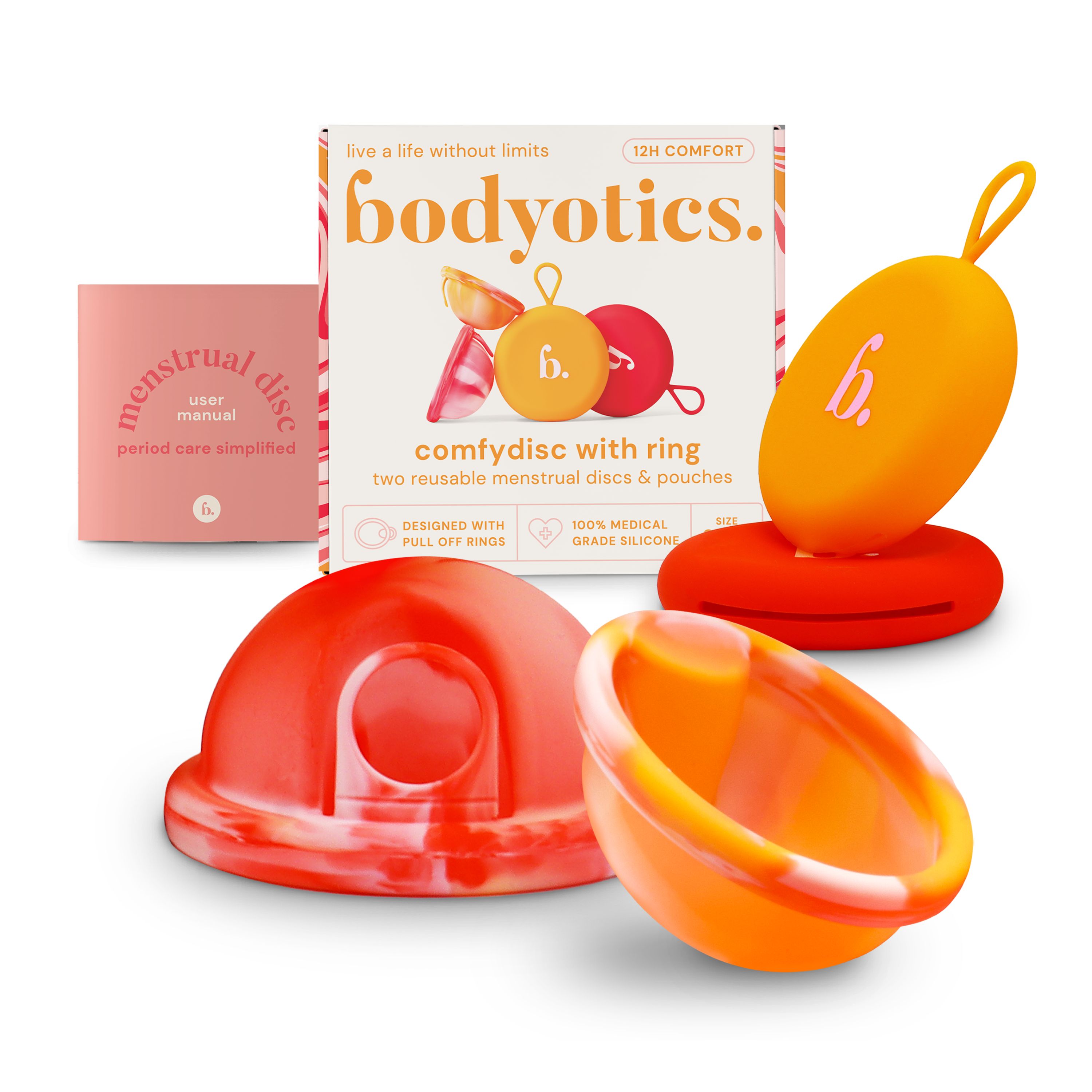 Bodyotics comfydisc Mensdiskar S & L Orange & Röd 