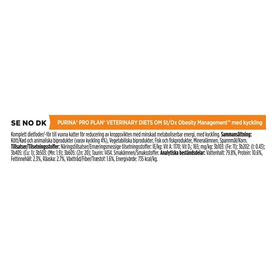 Purina Pro Plan Veterinary Diets Obesity Management Kyckling i Sås Katt Våtfoder 10 x 85 g