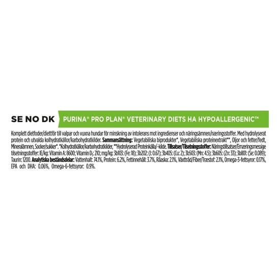 Purina Pro Plan Veterinary Diets Hypoallergenic Mousse Hund Våtfoder 400 g
