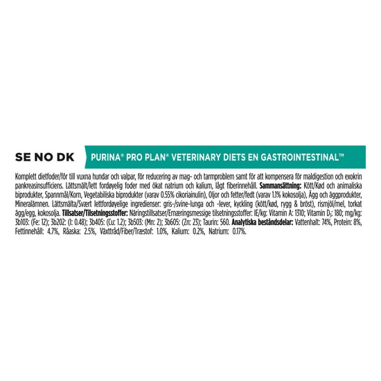Purina Pro Plan Veterinary Diets Gastrointestinal Mousse Hund Våtfoder 400 g